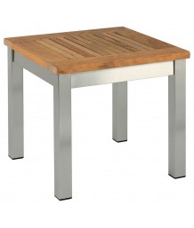 Barlow Tyrie - Equinox Low 44cm Square Table with Teak Top
